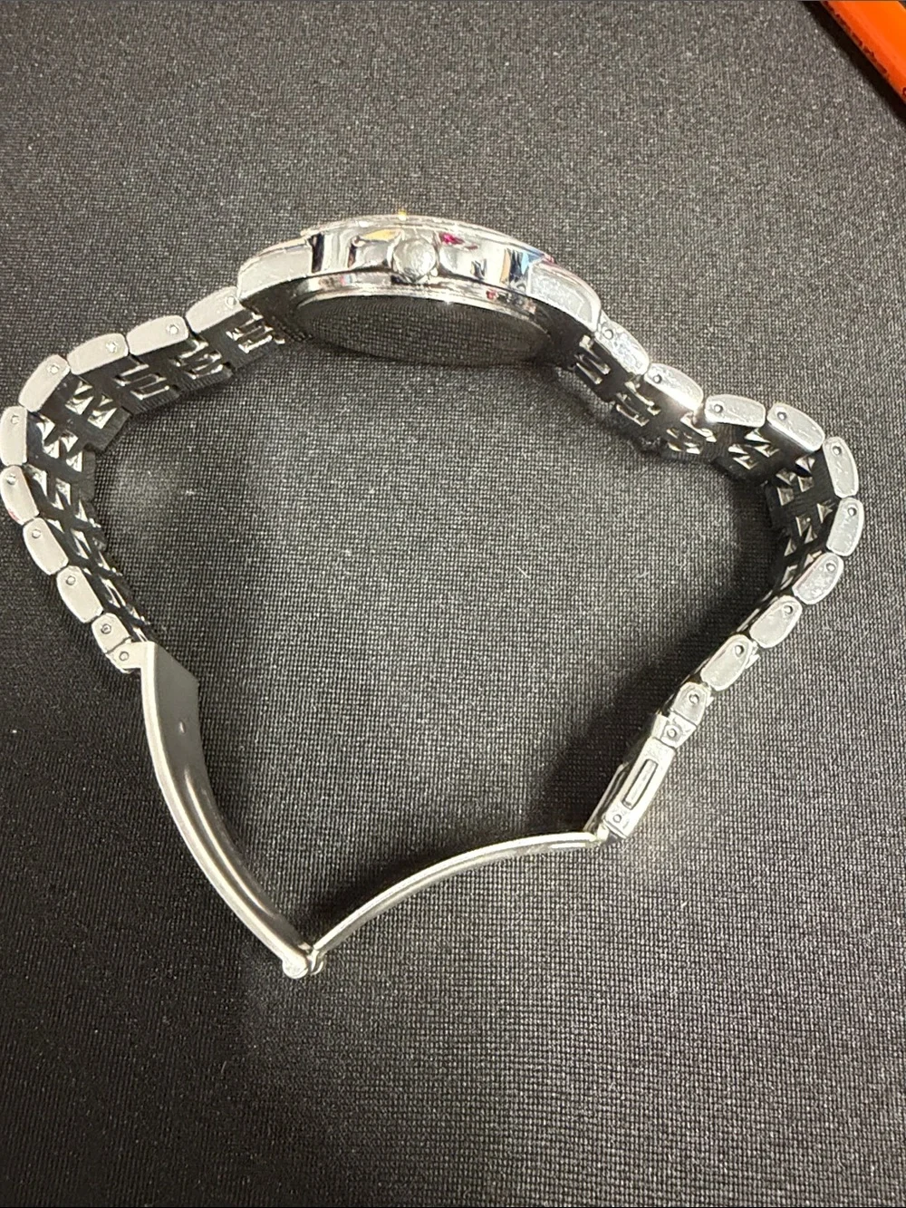 Elle Silver Bracelet Watch with Rose Pink Dial